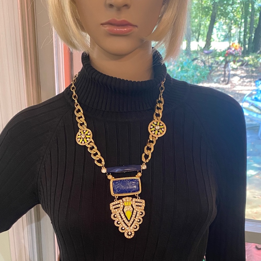 Lapis Statement Necklace - image 1